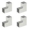 vidaXL Pfostenverbinder 4 Stk. L-Form Verzinktes Metall 91 x 91 mm