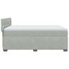 vidaXL Boxspringbett mit Matratze Hellgrau 160x200 cm Samt