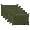 vidaXL Kissenbezug 6 pcs HEERLEN Gr&uuml;n 30 x 50 cm Mikrofaser Fleece