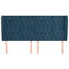 vidaXL Kopfteil mit Ohren Dunkelblau 203x23x118/128 cm Samt