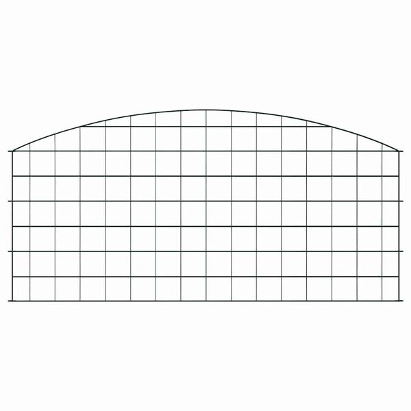 vidaXL Teichzaun Set 5 pcs Gr&uuml;n 100 x 50 cm Stahl