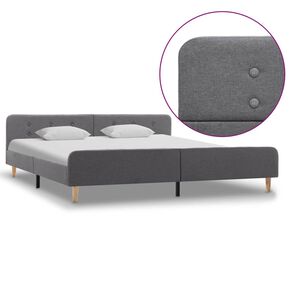 vidaXL Bettgestell Hellgrau Stoff 180&times;200 cm