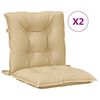 vidaXL Niedriglehner-Auflagen 2 Stk. Melange Beige 100x50x7 cm Stoff