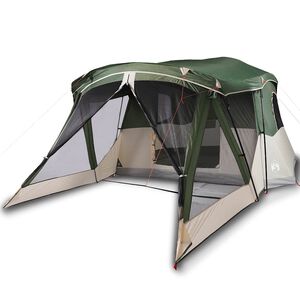 vidaXL Campingzelt mit Vorzelt 4 Personen Gr&uuml;n Wasserdicht