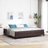 vidaXL Boxspringbett mit Matratze Dunkelbraun 200 x 200 cm Stoff