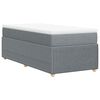 vidaXL Boxspringbett mit Matratze Hellgrau 90x190 cm Stoff