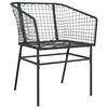 vidaXL Garten Essgruppe 9 pcs Schwarz Poly-Rattan