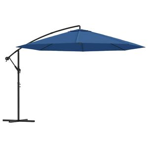 vidaXL Ampelschirm mit Aluminium-Mast 350 cm Blau