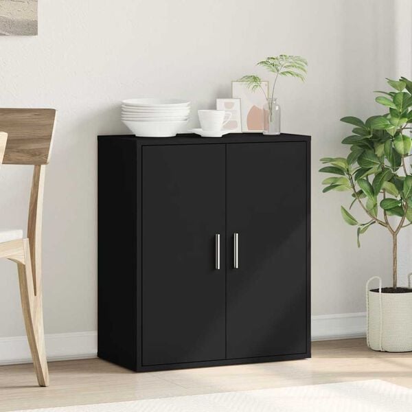 vidaXL Sideboard Schwarz 79x38x80 cm Holzwerkstoff