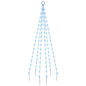 vidaXL LED-Weihnachtsbaum f&uuml;r Fahnenmast Blau 108 LEDs 180 cm