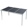 vidaXL Gartentisch 150x90x74 cm Schwarz Stahl