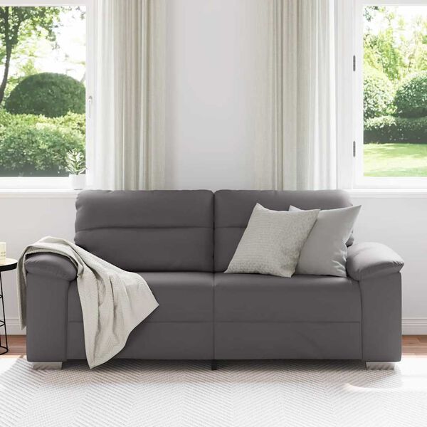 vidaXL 2-Sitzer-Sofa Grau 180x81x84 cm Kunstleder