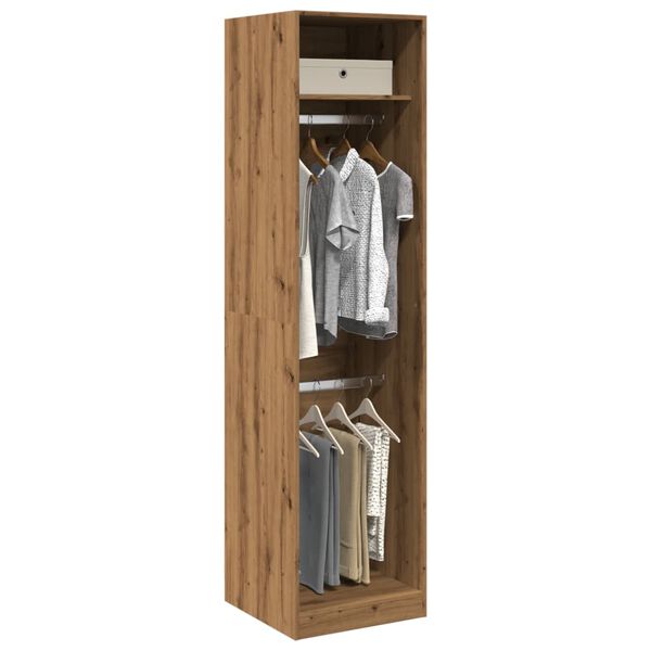 vidaXL Kleiderschrank Artisan-Eiche 50x50x200 cm Holzwerkstoff