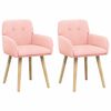 vidaXL Esszimmerst&uuml;hle 2 stk. Boucl&eacute; Rosa 59 x 57 x 85 cm