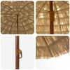 vidaXL Strandparasol Natur 255 x 255 x 255 cm Polyester und Stahl
