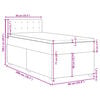 vidaXL Boxspringbett mit Matratze Schwarz 90x200 cm Stoff