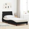 vidaXL Bett mit Matratze "Hanko" Schwarz 90x190 cm Stoff