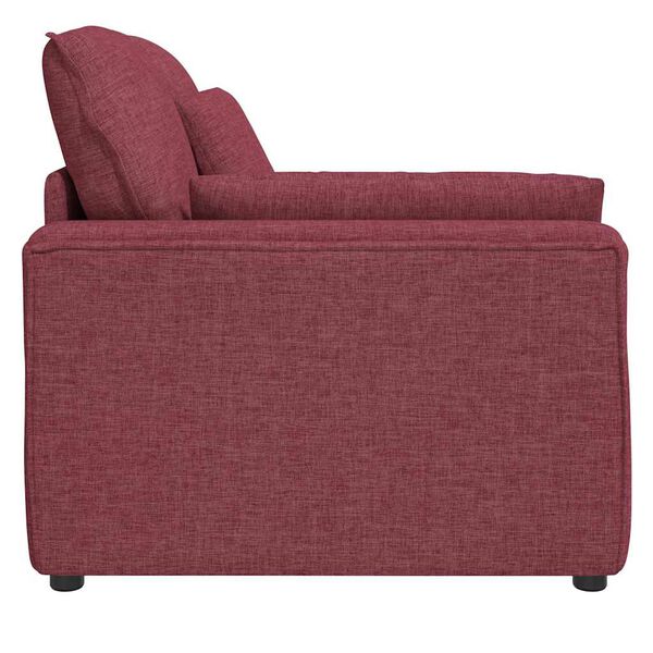 vidaXL Modulares Sofa Endmodul mit Armlehne Kissen Weinrot 100 cm