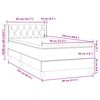 vidaXL Boxspringbett mit Matratze Dunkelgrau 80x220 cm Samt