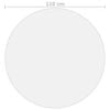 vidaXL Tischfolie Transparent Ø 110 cm 1,6 mm PVC