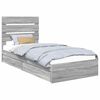 vidaXL Aufbewahrungsbett Sonoma-Grau 90 x 190 cm Holzwerkstoff