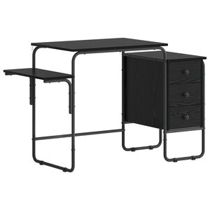vidaXL Schreibtisch mit Stauraum Schwarz Eichen-Optik 120 x 50 x 75 cm