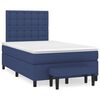 vidaXL Boxspringbett mit Matratze Blau 120x190 cm Stoff