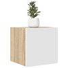 vidaXL TV-Wandschrank Wei&szlig; Sonoma-Eiche 30,5x30x30 cm