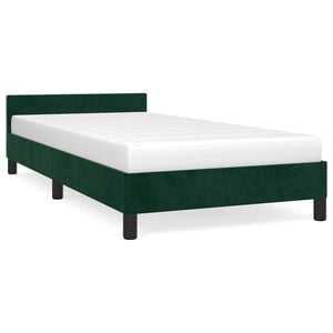 vidaXL Bettgestell ohne Matratze Dunkelgr&uuml;n 80x200 cm Samt