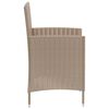 vidaXL Gartenst&uuml;hle mit Kissen 4 Stk. Poly Rattan Beige