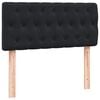 vidaXL Boxspringbett mit Matratze Schwarz 90x210 cm Samt