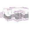 vidaXL Garten-Sofa-Set mit Kissen 9 pcs Hellgrau