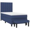 vidaXL Boxspringbett mit Matratze Blau 80x200 cm Stoff