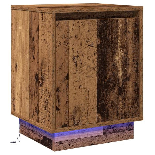 vidaXL Nachttisch Altholz 39 x 34,5 x 50 cm Holzwerkstoff