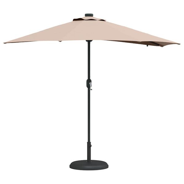 vidaXL Garten-Sonnenschirm Taupe 294 x 150 x 223 cm