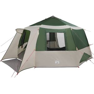 vidaXL Kabine Zelt 12-Personen Gr&uuml;n und Grau 500 x 500 x 294 cm