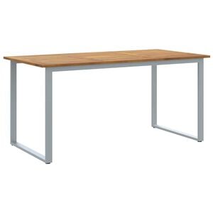 vidaXL Gartentisch Grau 160 x 80 x 75 cm Massivholz Akazie