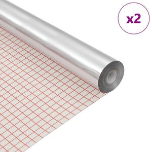 vidaXL Selbstklebende Spiegel-Folie 60 x 100 cm 2 Stk. Silber PET
