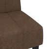 vidaXL Schlafsofa 2-Sitzer mit Hocker Braun Mikrofasergewebe
