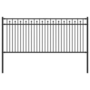 vidaXL Spitzenzaun BAARLO 200 x 130 cm Pulverbeschichteter Stahl