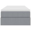 vidaXL Aufbewahrungsbett mit Matratze Hellgrau 90 x 200 cm Polyester