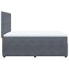 vidaXL Boxspringbett mit Matratze Dunkelgrau 160x200 cm Samt