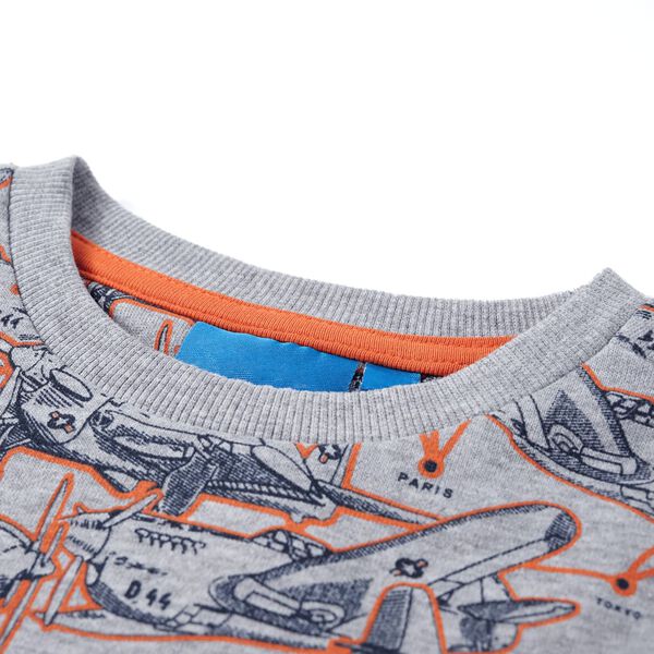 Kinder-Sweatshirt Grau Melange 104