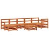 vidaXL Garten-Lounge-Set 8 pcs Wachsbraun Massives Kiefernholz