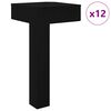 vidaXL Standf&uuml;&szlig;e 12 Stk. Schwarz 57 x 57 x 100 mm Eisen