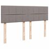 vidaXL Boxspringbett mit Matratze Taupe 140x200 cm Stoff