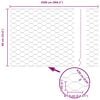 vidaXL Zaunpfosten Grün 25 x 0,6 m (50 mm Maschen) Stahl und PVC