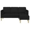 vidaXL Sofa Set mit Kissen Schwarz Polyester