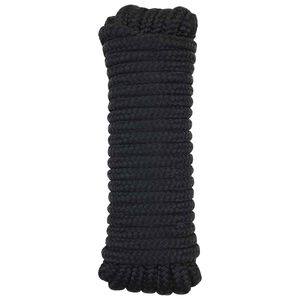 vidaXL Bootsseil 10 mm 6 m Schwarz Polyester