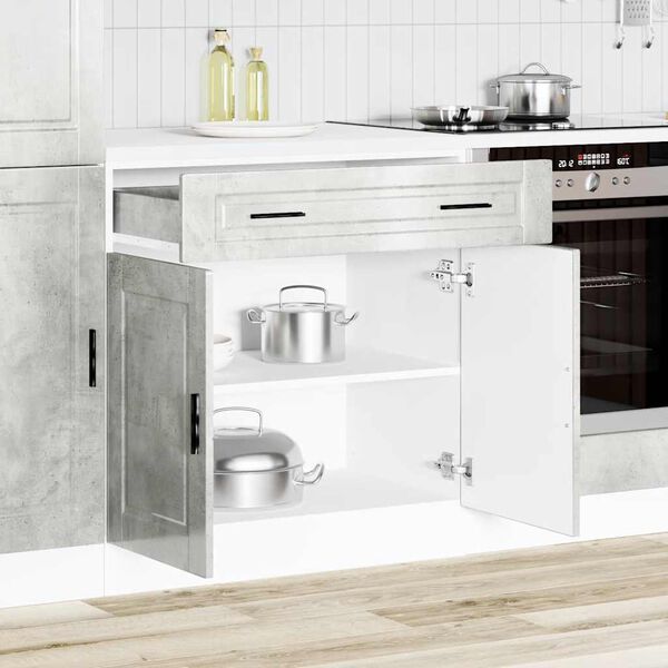 vidaXL K&uuml;chenunterschrank Porto Betongrau Holzwerkstoff